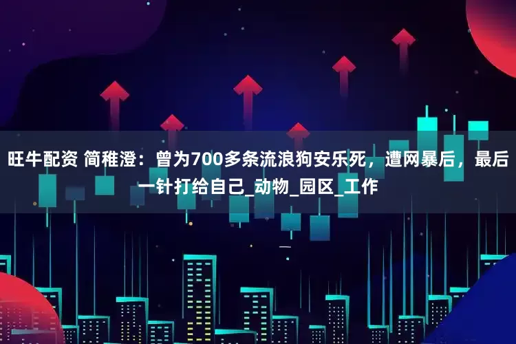 旺牛配资 简稚澄：曾为700多条流浪狗安乐死，遭网暴后，最后一针打给自己_动物_园区_工作