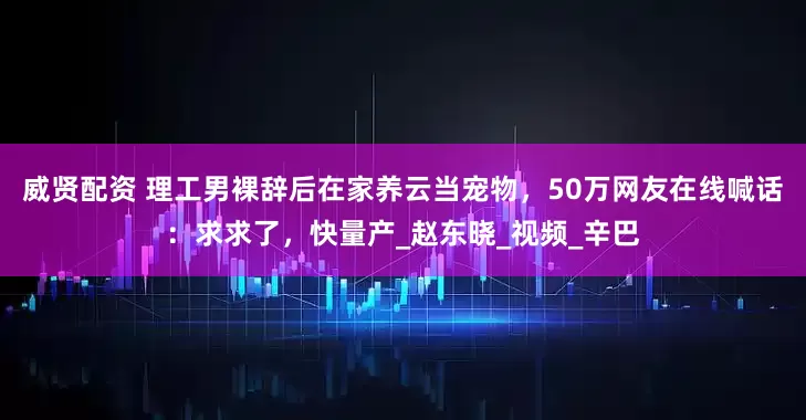 威贤配资 理工男裸辞后在家养云当宠物，50万网友在线喊话：求求了，快量产_赵东晓_视频_辛巴
